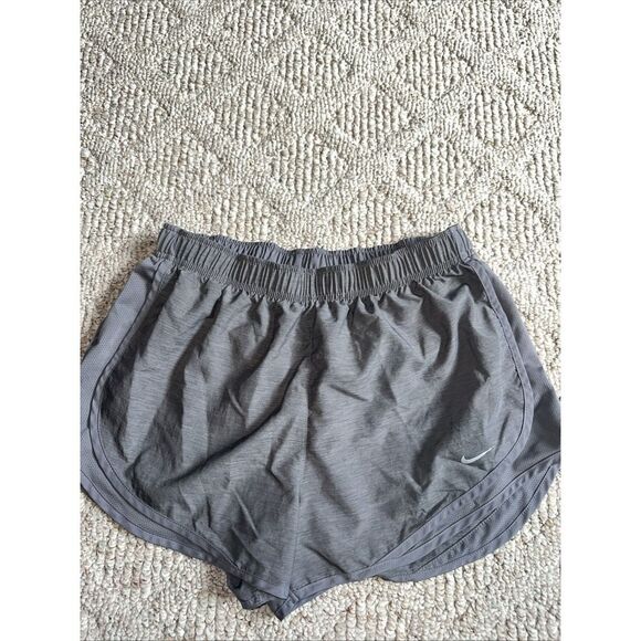 Nike Dri Fit Tempo Womens Large Gray Lined Running Shorts EUC - Picture 1 of 3